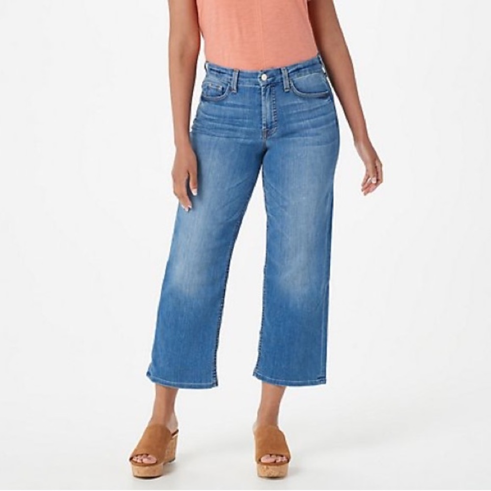 Jen7 by 7 for All Mankind Crop Wide Leg Jeans La Quinta 12